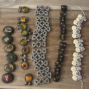 Vintage Broken Panel Bracelet Bundle (5)